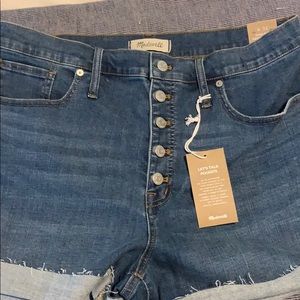 High-Rise Denim Shorts